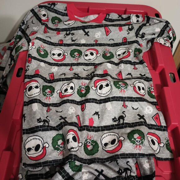 Boys' The Nightmare Before Christmas 2pc Cozy Pajama Set - Gray Large - Picture 3 of 5